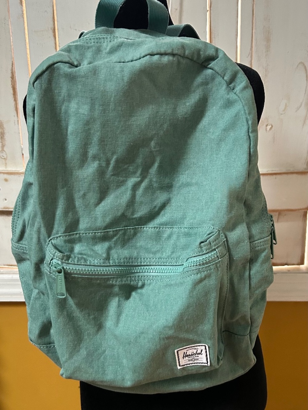 Herschel Supply Co Classic Backpack Sage Green Cotton Canvas School Travel Bag